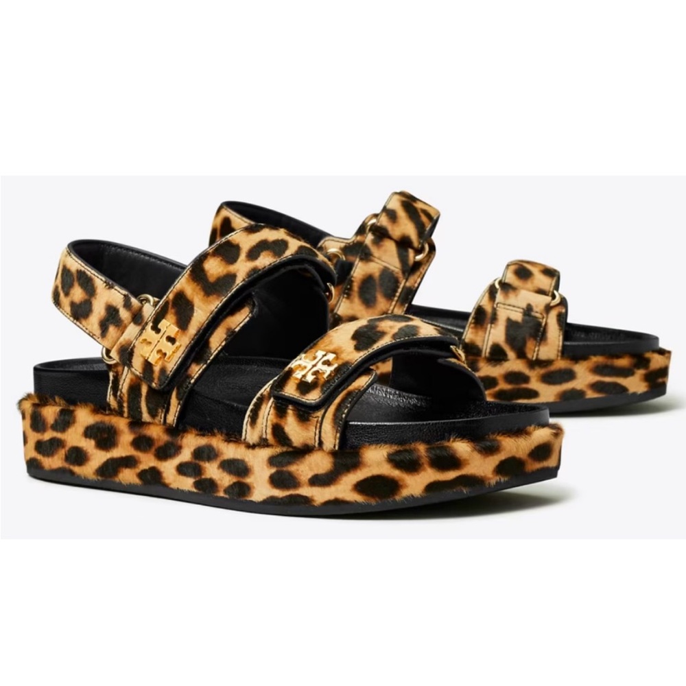 Tory Burch Kira Sport Leopard Sandals